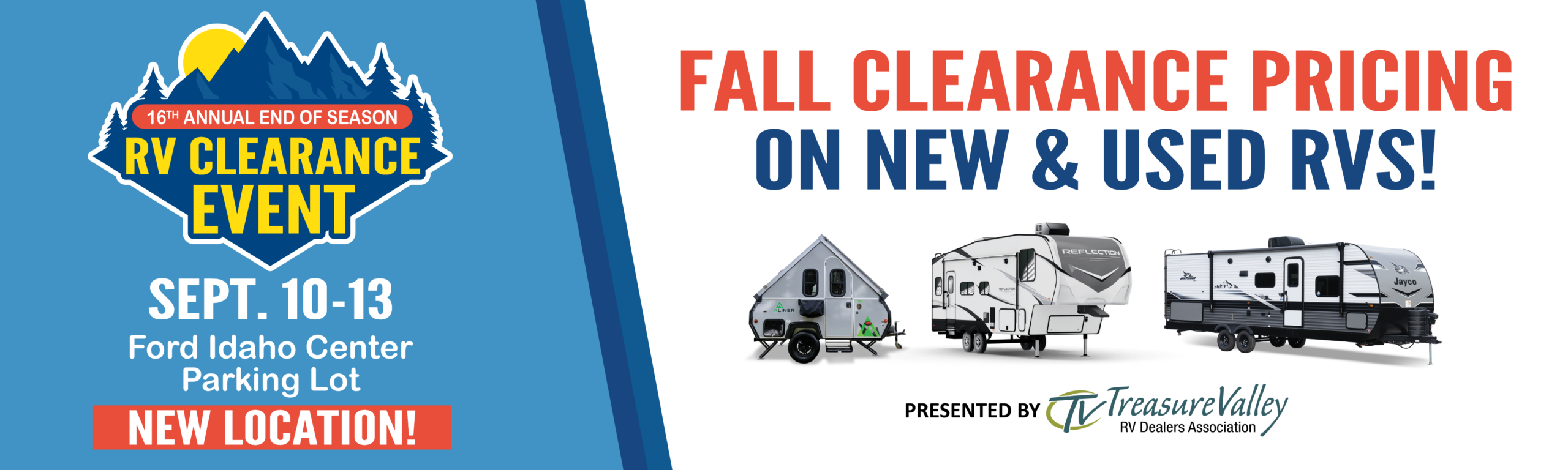 Fall Clearance Pricing On RVs - Boise Fall RV Show 2026